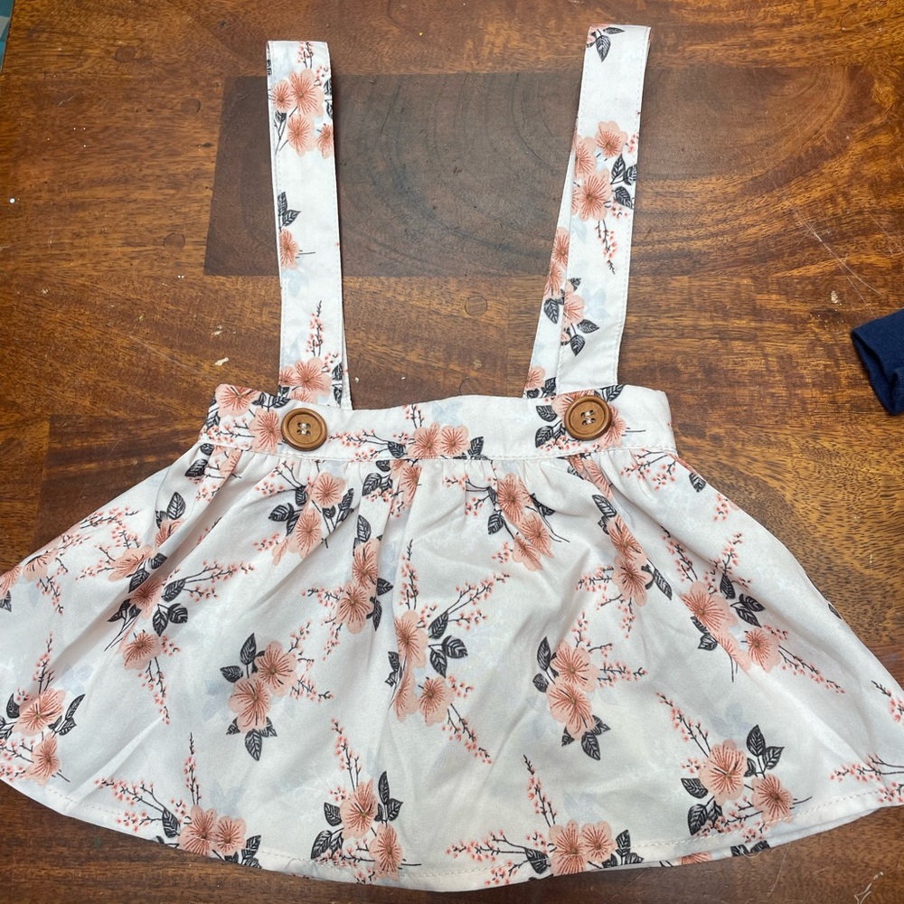 Baileys blossom floral overall dress size 3-6 month nwt